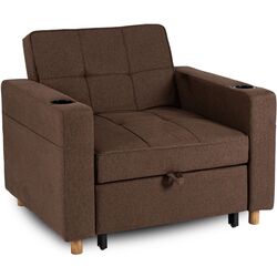 Fotoliu extensibil Mebel Elite Solor (Brown/Natural Oak) Thumb