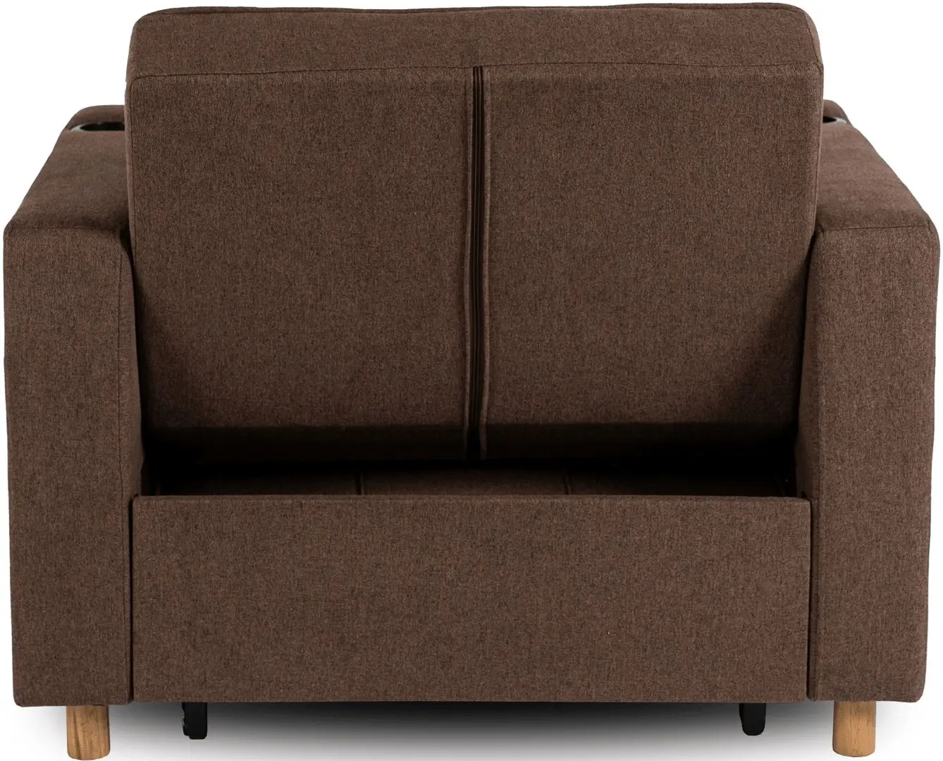 Fotoliu extensibil Mebel Elite Solor (Brown/Natural Oak)