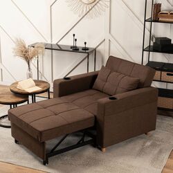 Fotoliu extensibil Mebel Elite Solor (Brown/Natural Oak) Thumb