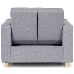 Fotoliu extensibil Mebel Elite Solor (Grey/Natural Oak) Thumb