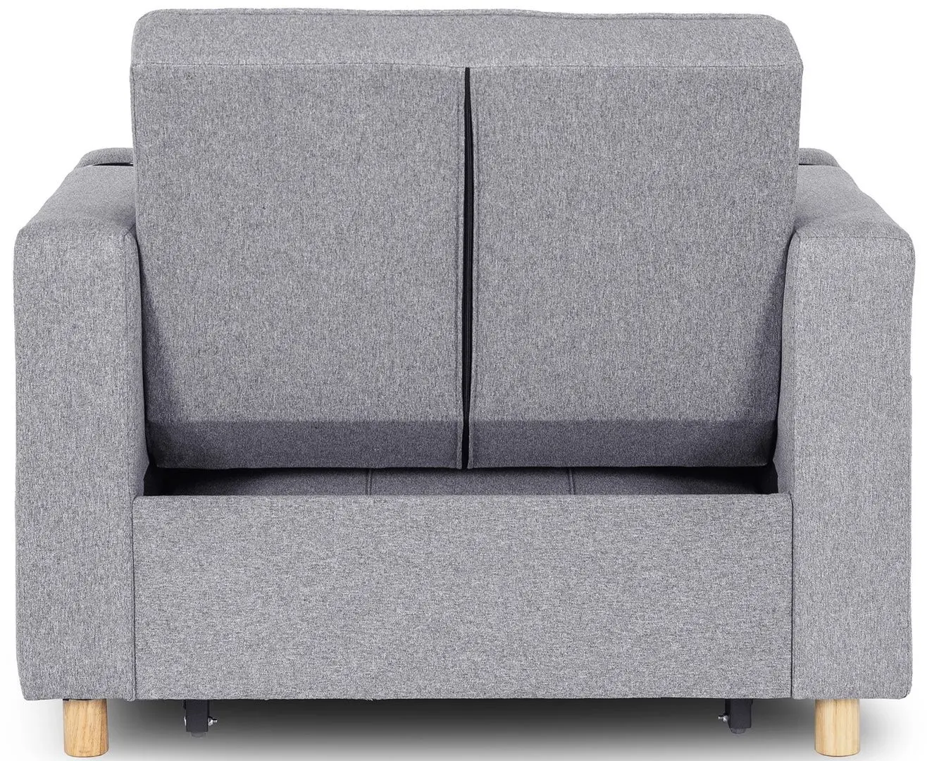 Fotoliu extensibil Mebel Elite Solor (Grey/Natural Oak)