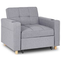 Fotoliu extensibil Mebel Elite Solor (Grey/Natural Oak) Thumb