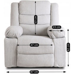 Fotoliu-recliner Mebel Elite Arturo (Grey Light) Thumb