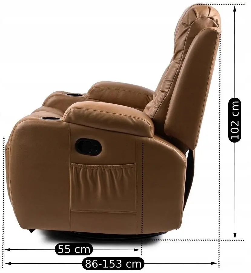 Кресло-реклайнер Mebel Elite Box (Caramel) - 15