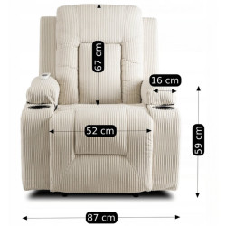 Fotoliu-recliner Mebel Elite BOX Corduroy (Beige) Thumb