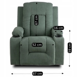 Fotoliu-recliner Mebel Elite BOX Corduroy (Green) Thumb