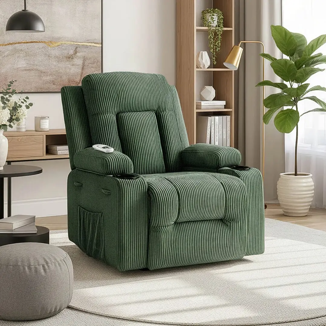Fotoliu-recliner Mebel Elite BOX Corduroy (Green)