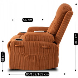 Fotoliu-recliner Mebel Elite BOX Corduroy (Terracotta) Thumb