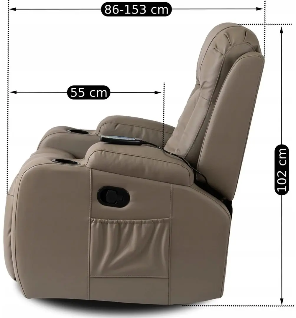 Fotoliu-recliner Mebel Elite Box (Grey) - 3