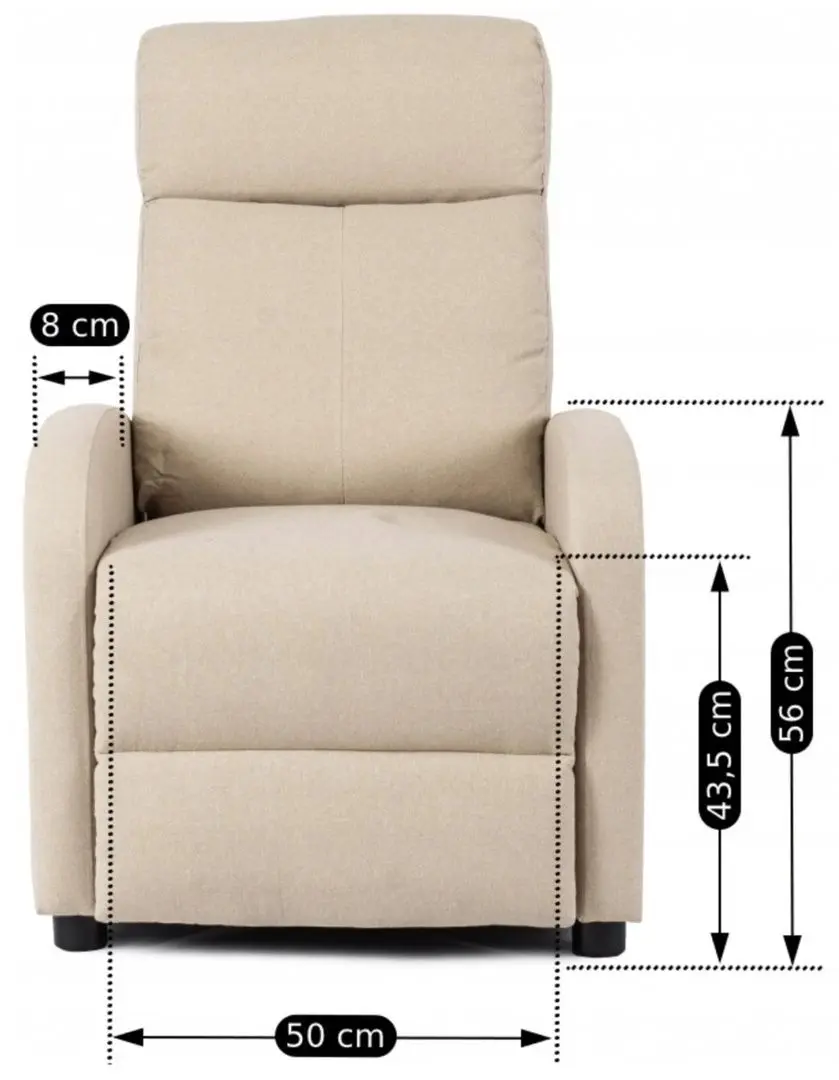 Кресло-реклайнер Mebel Elite Danny (Beige) - 3