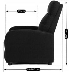 Fotoliu-recliner Mebel Elite Danny (Black) Thumb
