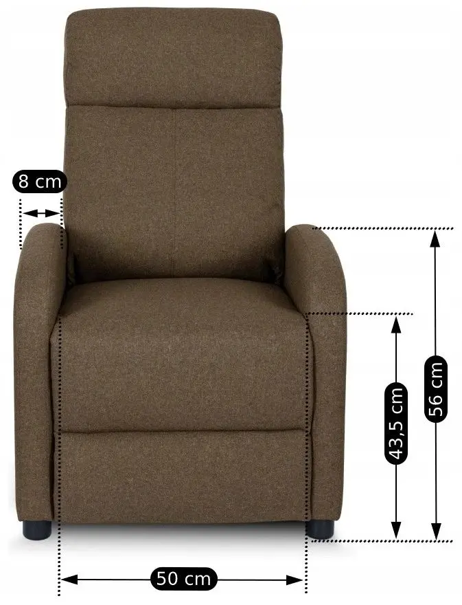 Fotoliu-recliner Mebel Elite Danny (Brown) - 2