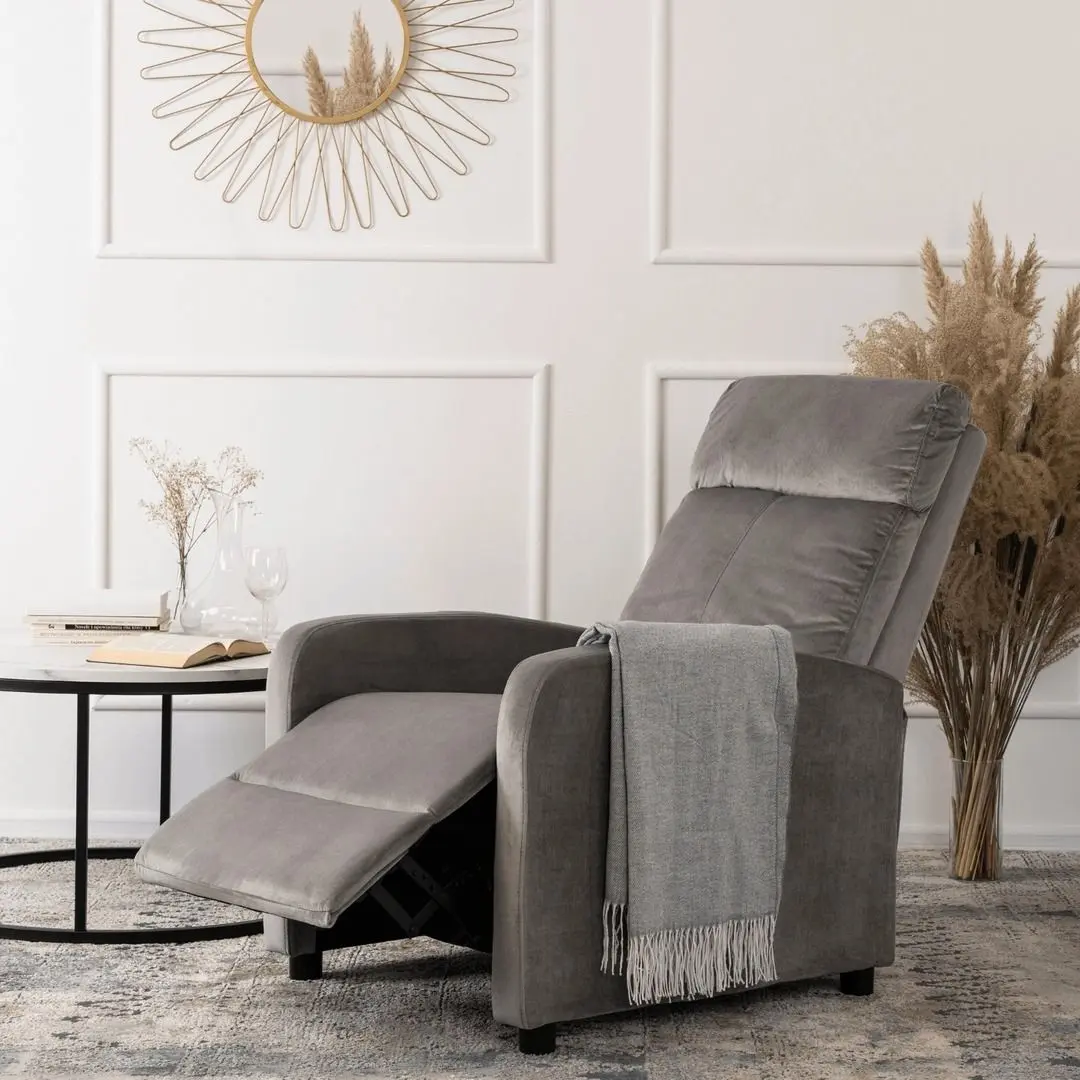 Fotoliu-recliner Mebel Elite Danny Velvet (Grey)