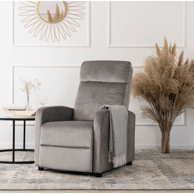 Fotoliu-recliner Mebel Elite Danny Velvet (Grey)