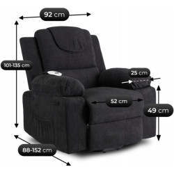 Fotoliu-recliner Mebel Elite Fenix (Black) Thumb