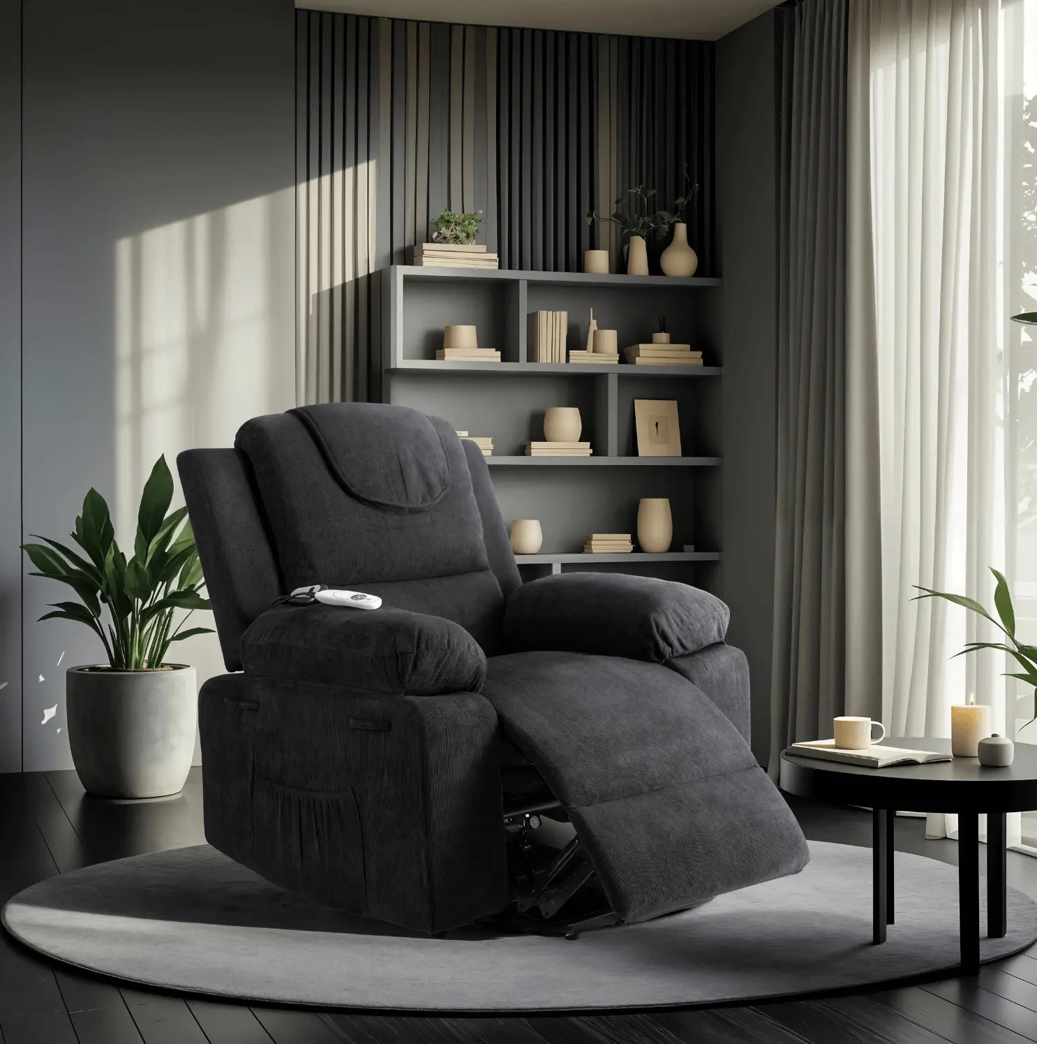 Fotoliu-recliner Mebel Elite Fenix (Black) - 4