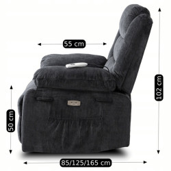 Кресло-реклайнер Mebel Elite Jasper (Black) Thumb