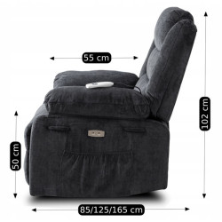 Кресло-реклайнер Mebel Elite Jasper (Dark Grey) Thumb