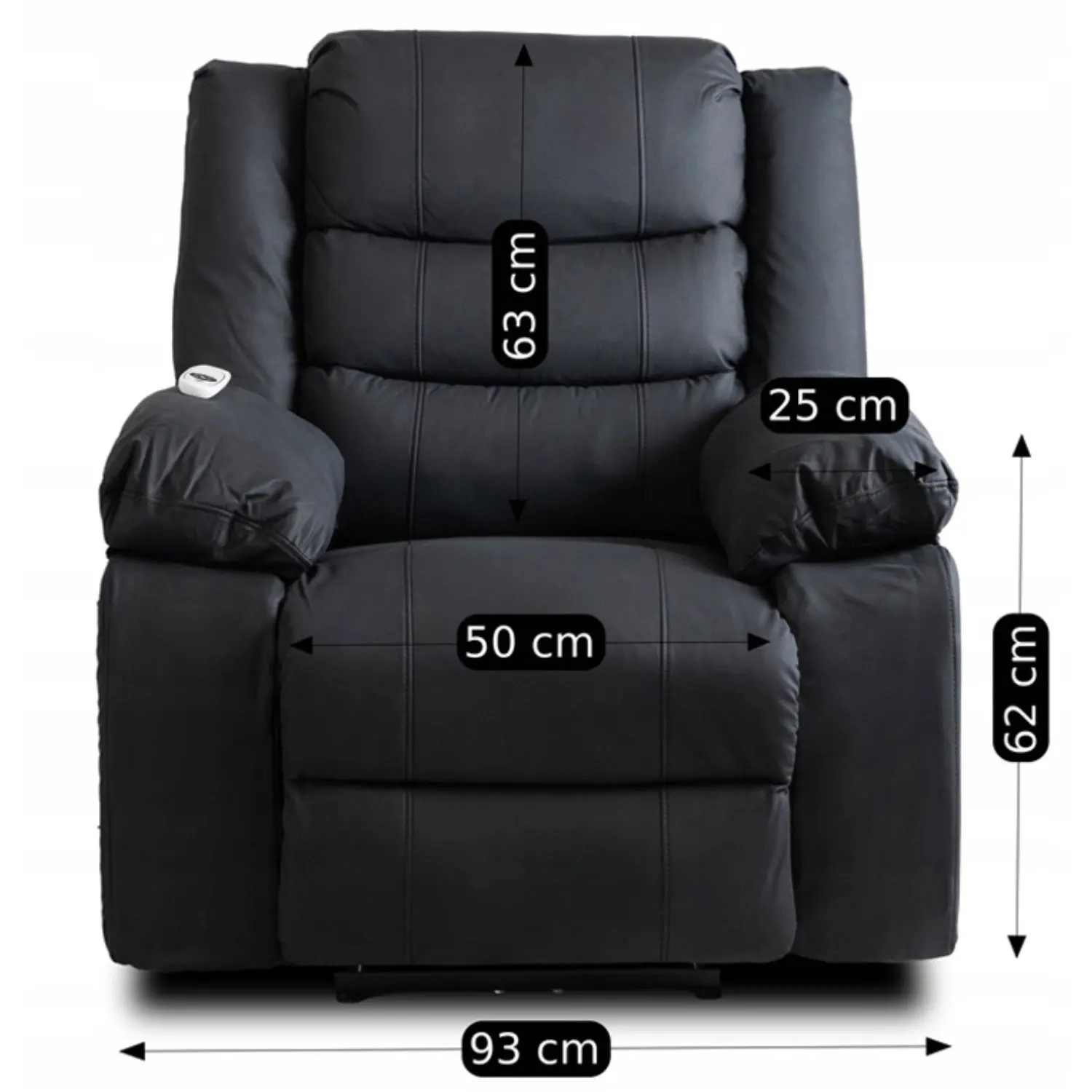 Кресло-реклайнер Mebel Elite Jasper ECO (Black) - 11