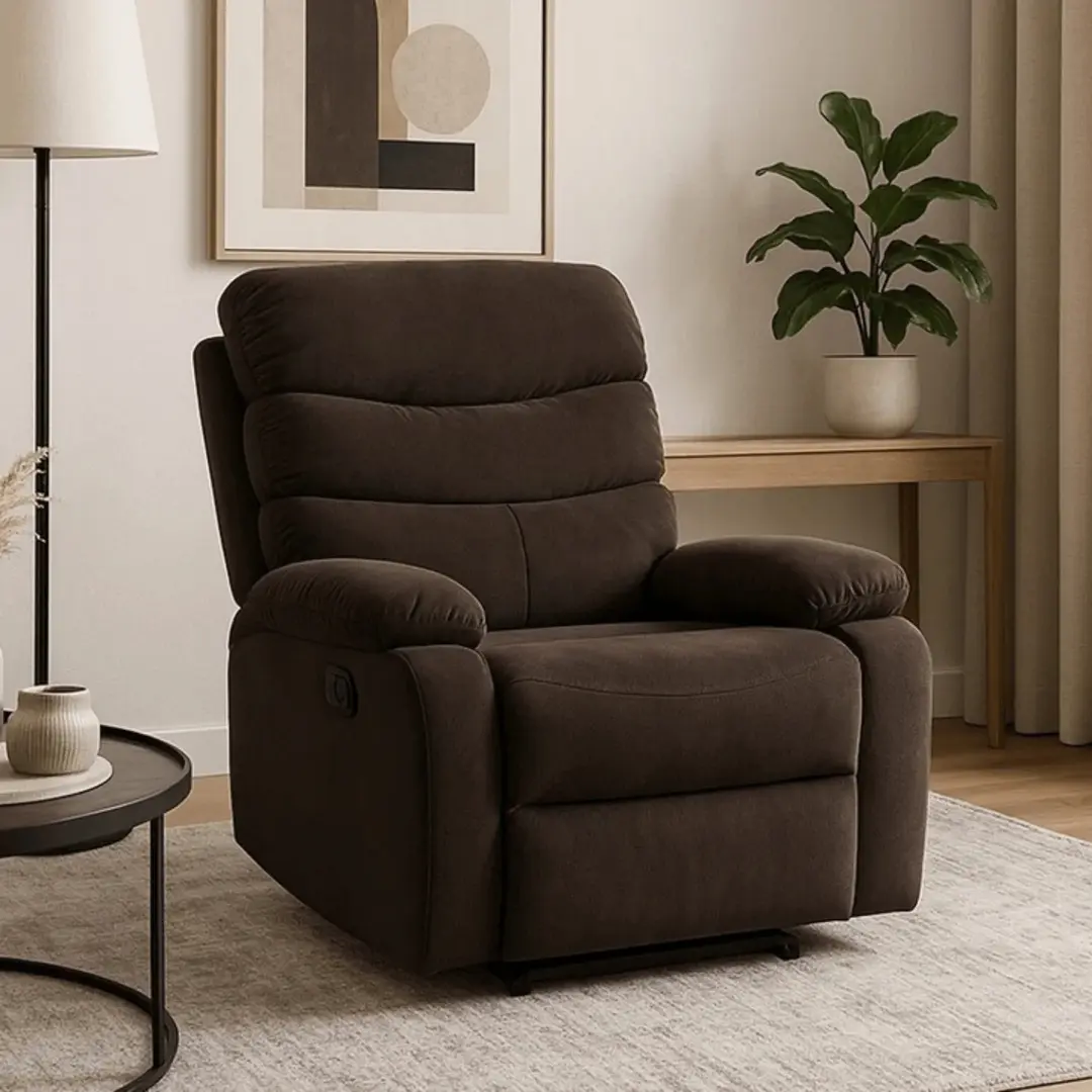 Fotoliu-recliner Mebel Elite Kobe Velur (Brown)