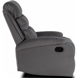 Кресло-реклайнер Mebel Elite Kobe Velur (Grey) Thumb