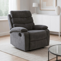 Кресло-реклайнер Mebel Elite Kobe Velur (Grey)