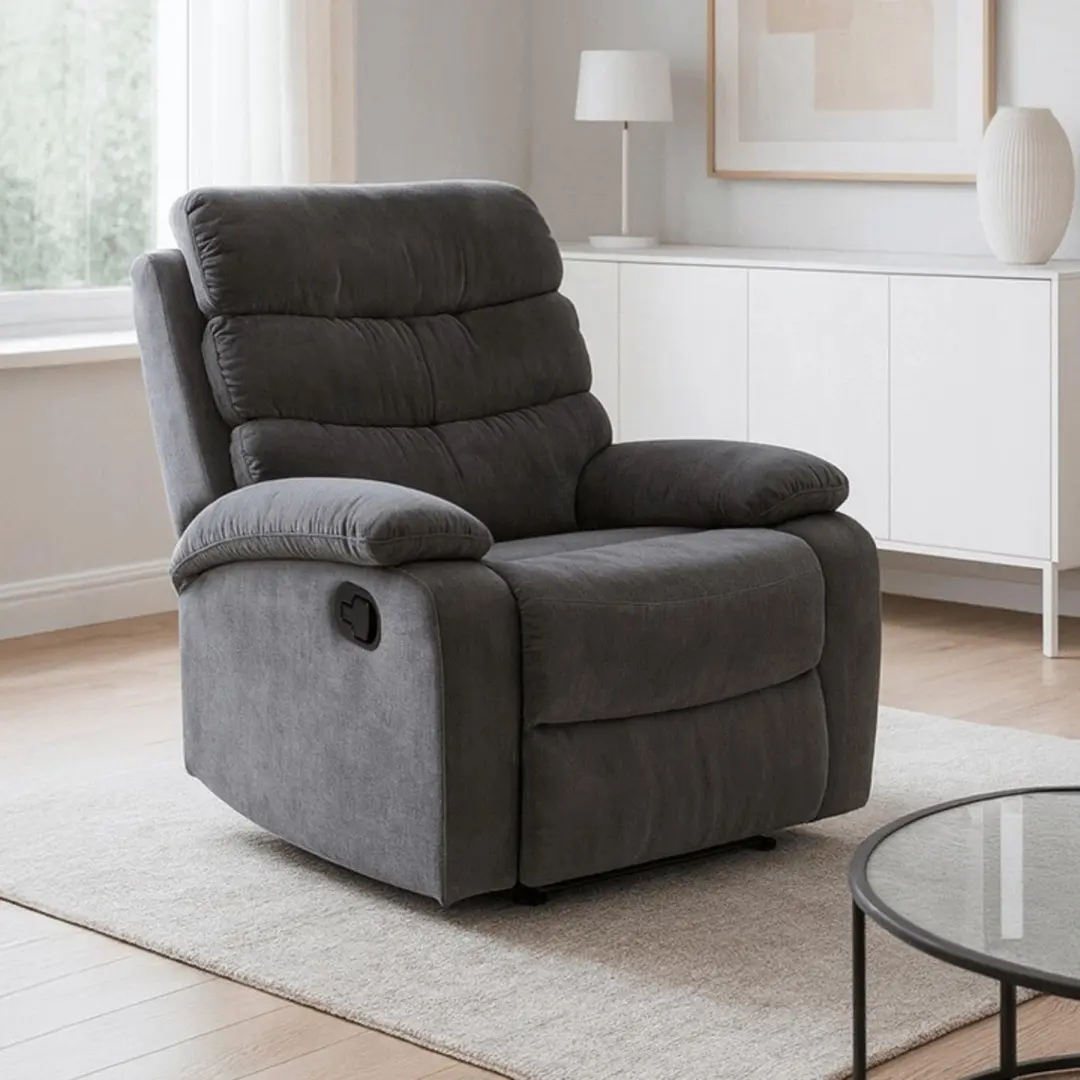 Кресло-реклайнер Mebel Elite Kobe Velur (Grey)
