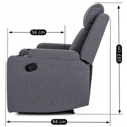 Кресло-реклайнер Mebel Elite Kobi 2 (Dark Grey) Thumb