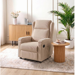 Fotoliu-recliner Mebel Elite Sebastian (Beige)