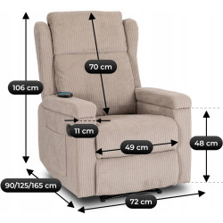 Fotoliu-recliner Mebel Elite Sebastian (Beige) Thumb