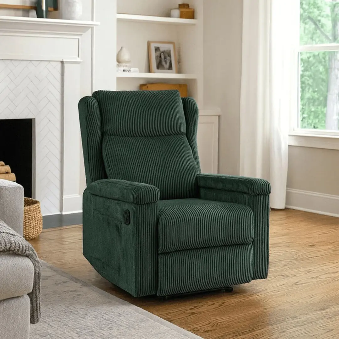 Fotoliu-recliner Mebel Elite Sebastian Corduroy (Green)