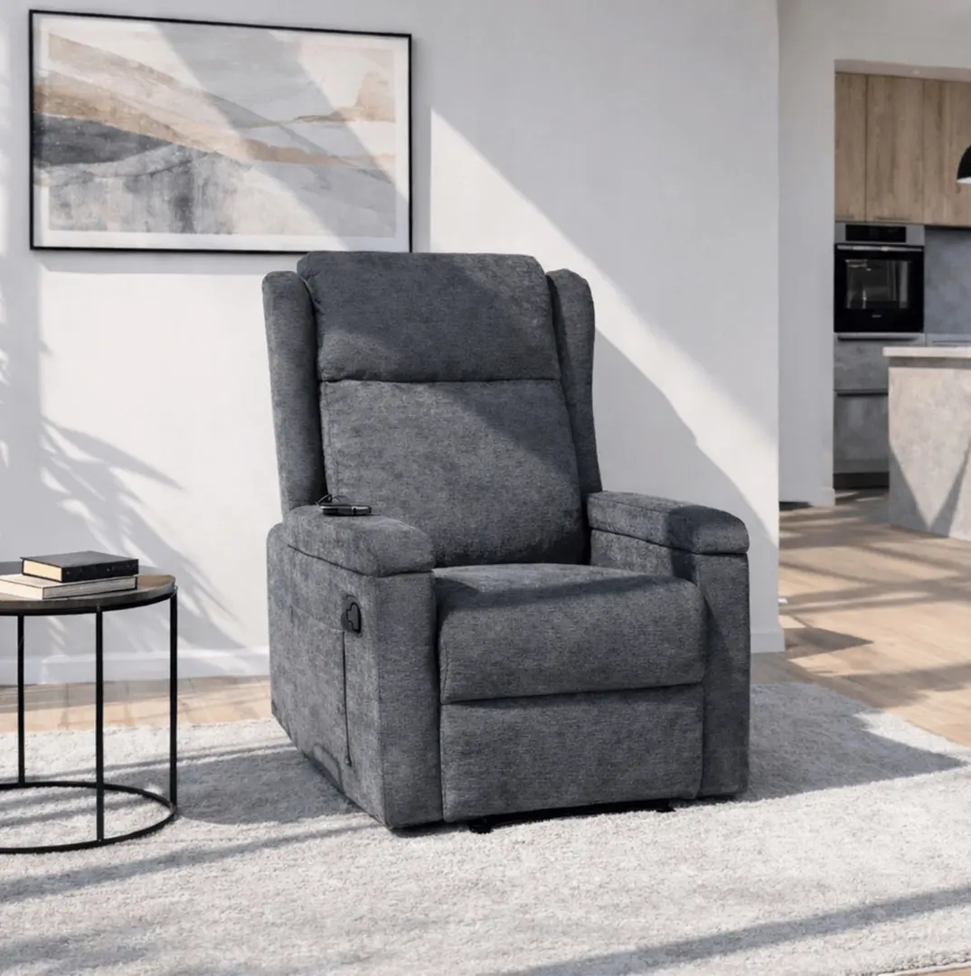 Fotoliu-recliner Mebel Elite Sebastian (Dark Grey)