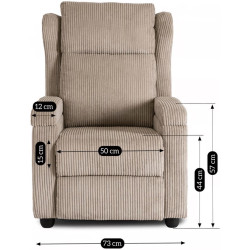 Fotoliu-recliner Mebel Elite Spencer (Beige) Thumb