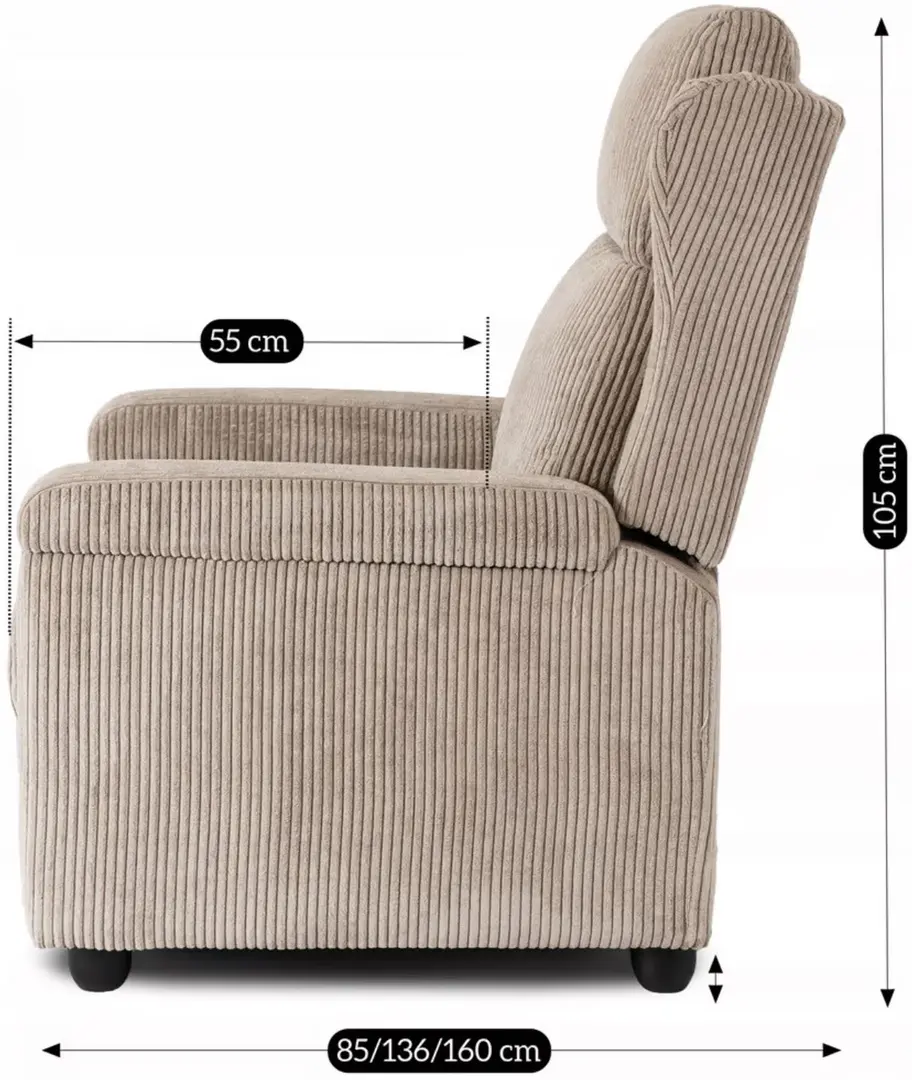 Fotoliu-recliner Mebel Elite Spencer (Beige)