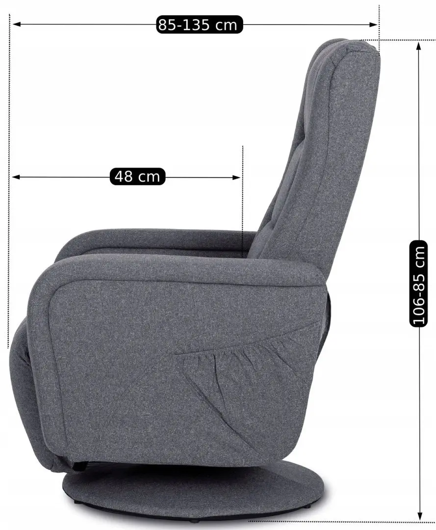 Кресло-реклайнер Mebel Elite Spike 2 (Dark Grey)