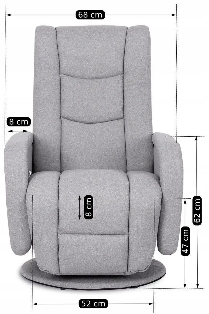 Fotoliu-recliner Mebel Elite Spike 2 (Grey)