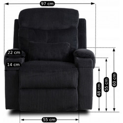 Fotoliu-recliner Mebel Elite Torres (Black) Thumb
