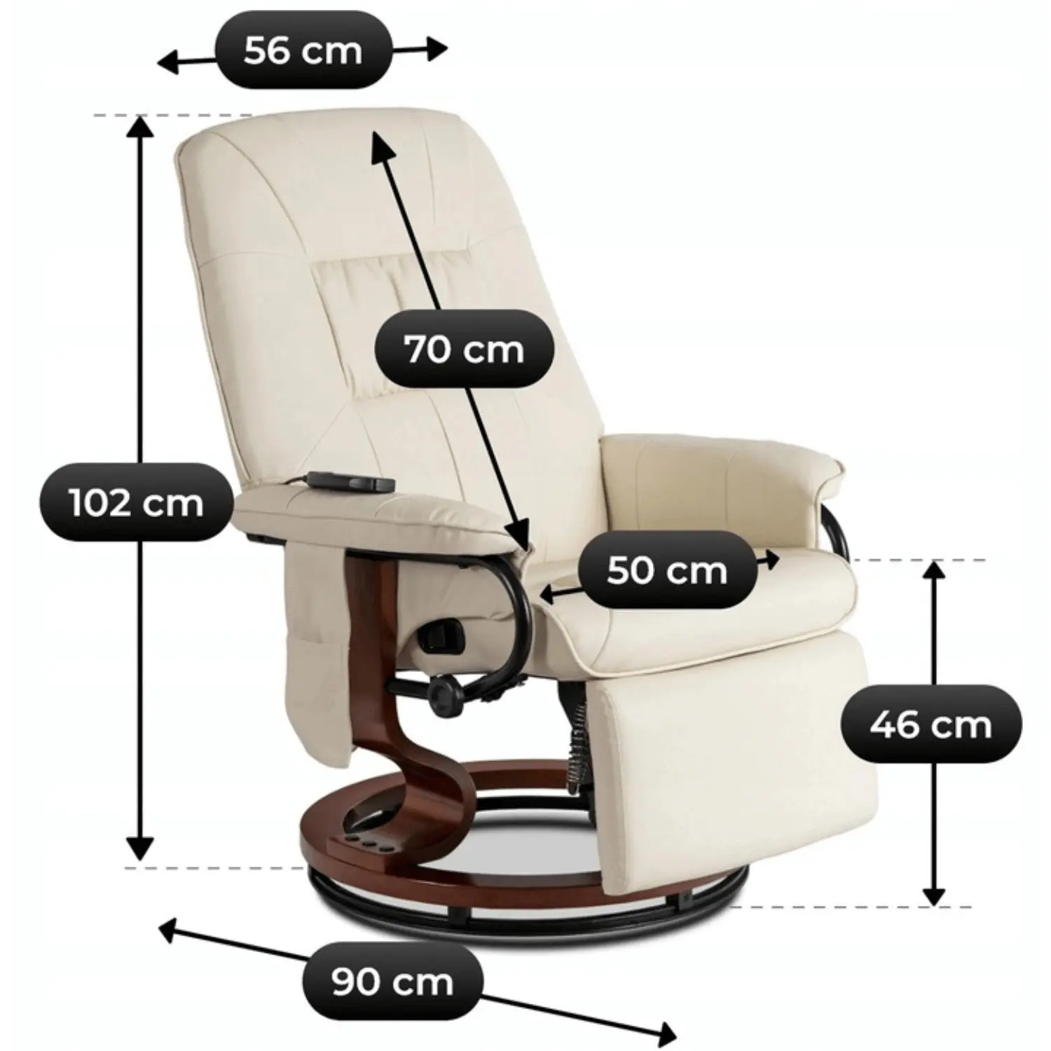Кресло-реклайнер Mebel Elite West (Beige) - 13