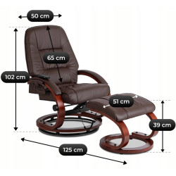 Кресло с оттоманкой Mebel Elite Cano ECO (Brown) Thumb