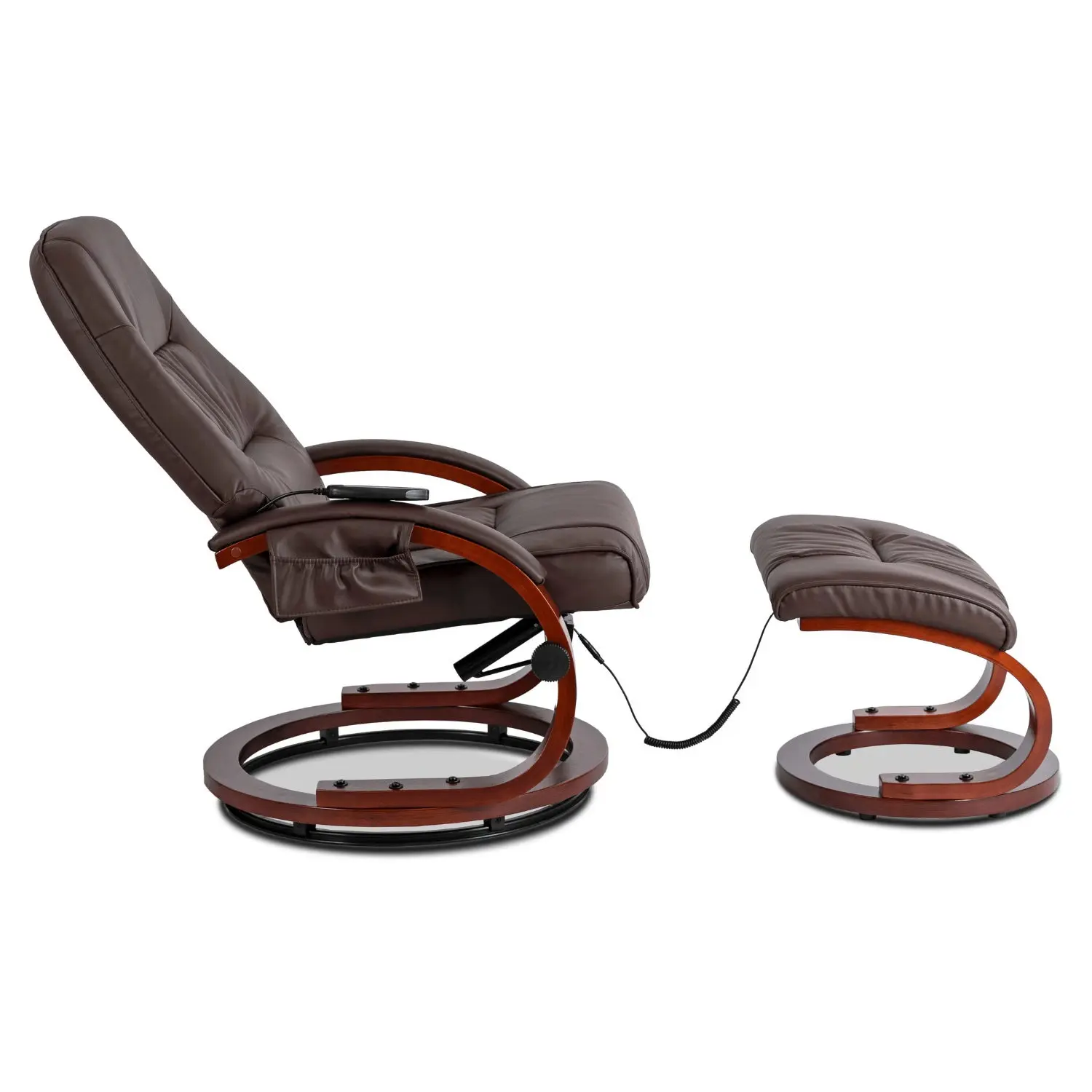 Кресло с оттоманкой Mebel Elite Cano ECO (Brown) - 4