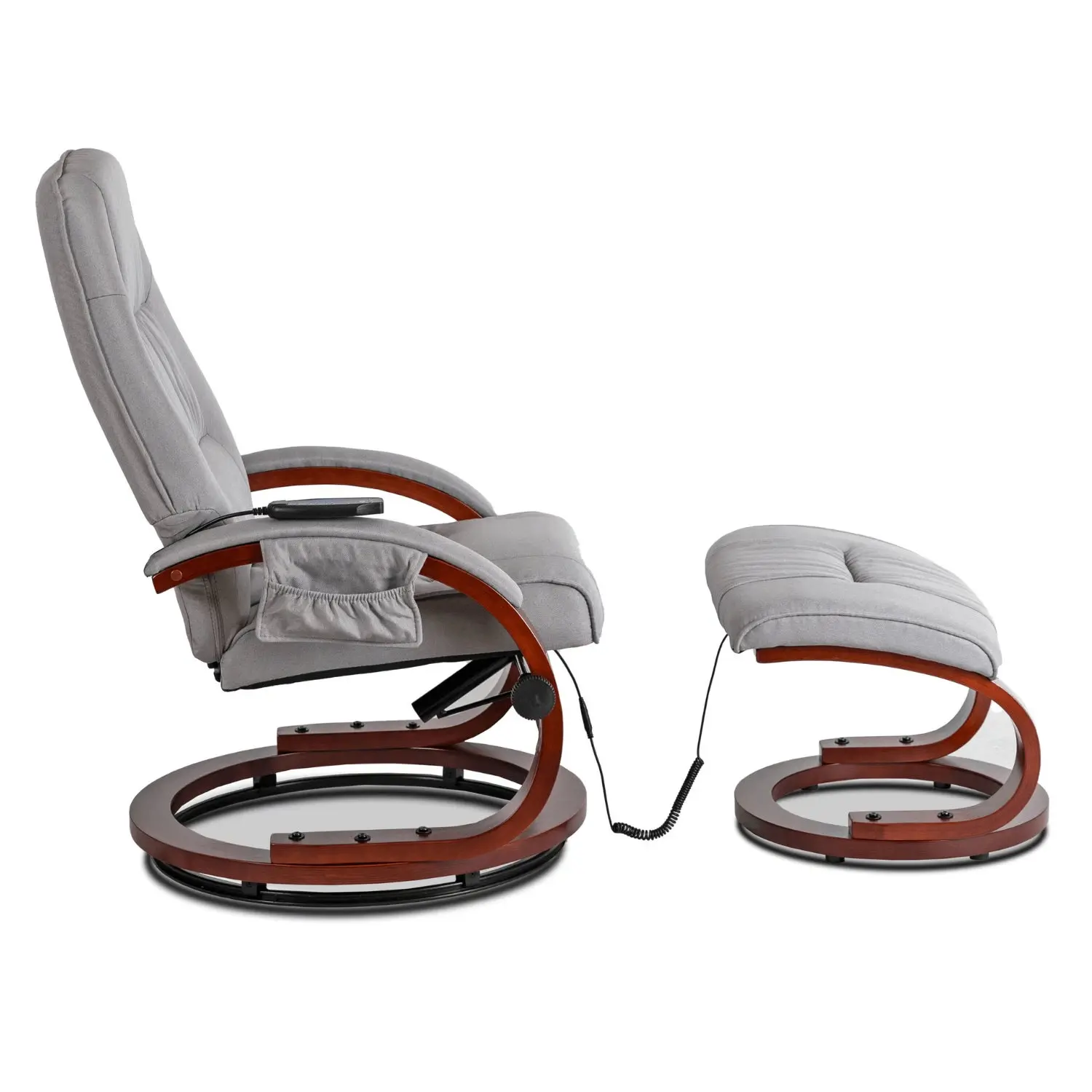 Кресло с оттоманкой Mebel Elite Cano (Grey) - 3