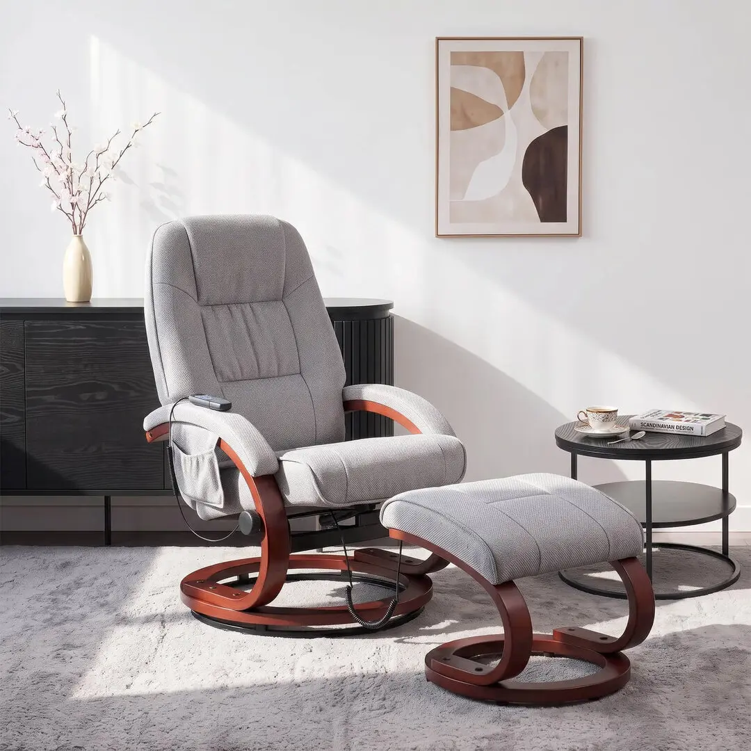 Кресло с оттоманкой Mebel Elite Cano (Grey)