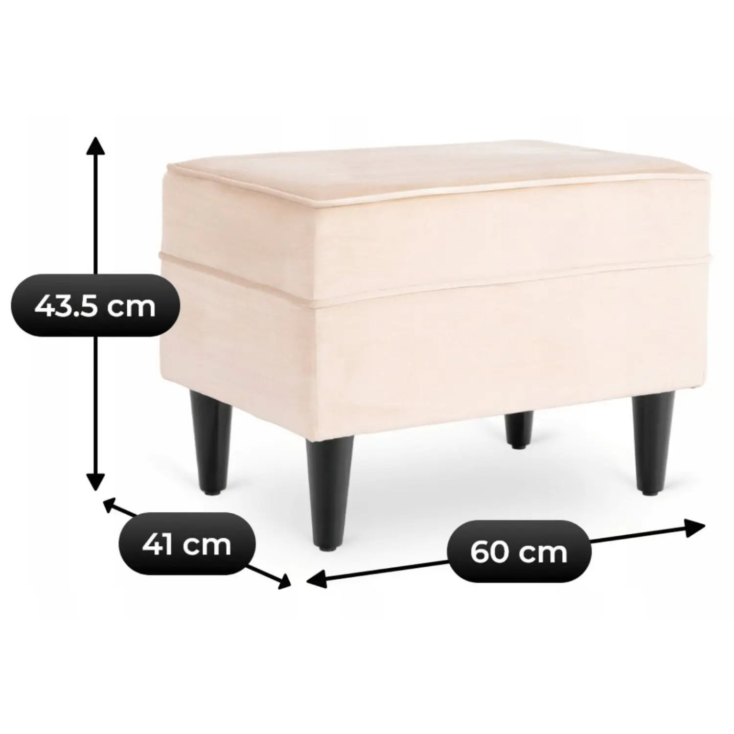 Кресло с оттоманкой Mebel Elite Evan 2 Velour (Beige) - 6
