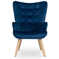 Кресло с оттоманкой Mebel Elite Lozano Velour (Blue) Thumb