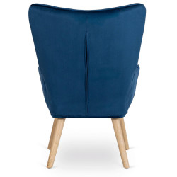 Кресло с оттоманкой Mebel Elite Lozano Velour (Blue) Thumb