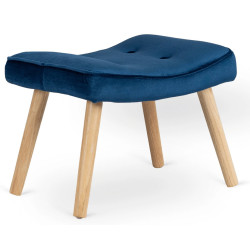 Кресло с оттоманкой Mebel Elite Lozano Velour (Blue) Thumb