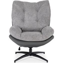 Кресло с подставкой для ног Mebel Elite Fremont 2 (Grey/Black) Thumb
