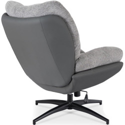 Кресло с подставкой для ног Mebel Elite Fremont 2 (Grey/Black) Thumb