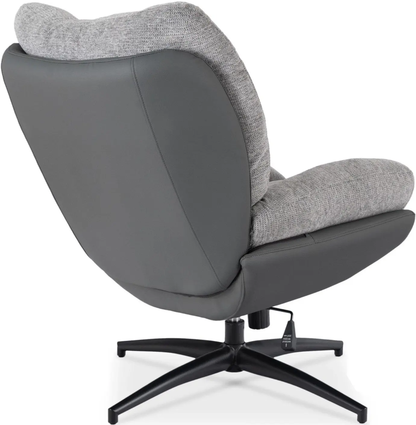 Кресло с подставкой для ног Mebel Elite Fremont 2 (Grey/Black) - 3