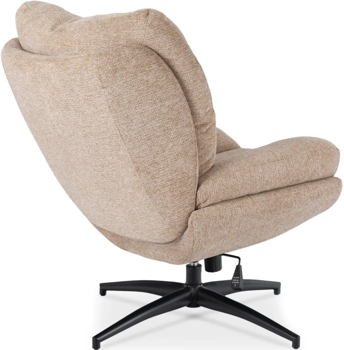 Кресло с подставкой для ног Mebel Elite Fremont (Beige/Black) - 3